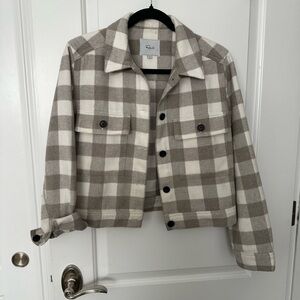 Rails Checkered Tan and Cream Shacket